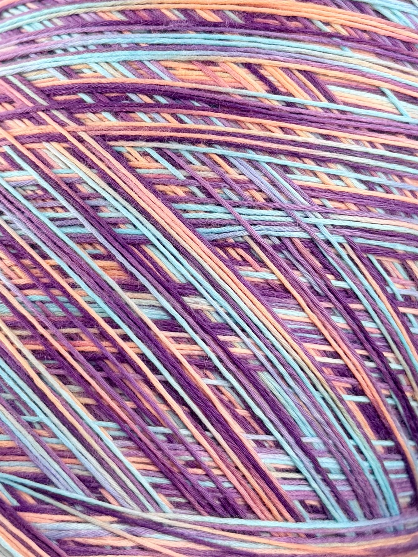 Zimpfer Wolle Art. Mimi Multicolor 500 m / 100 g – Garn aus Bambus und Seide col.  Lilla corallo turchese